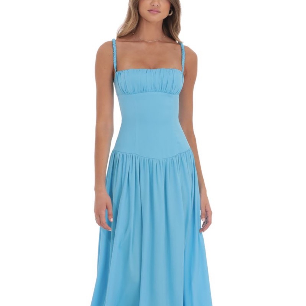 Lucy in the Sky Light Blue Maxi Dress
